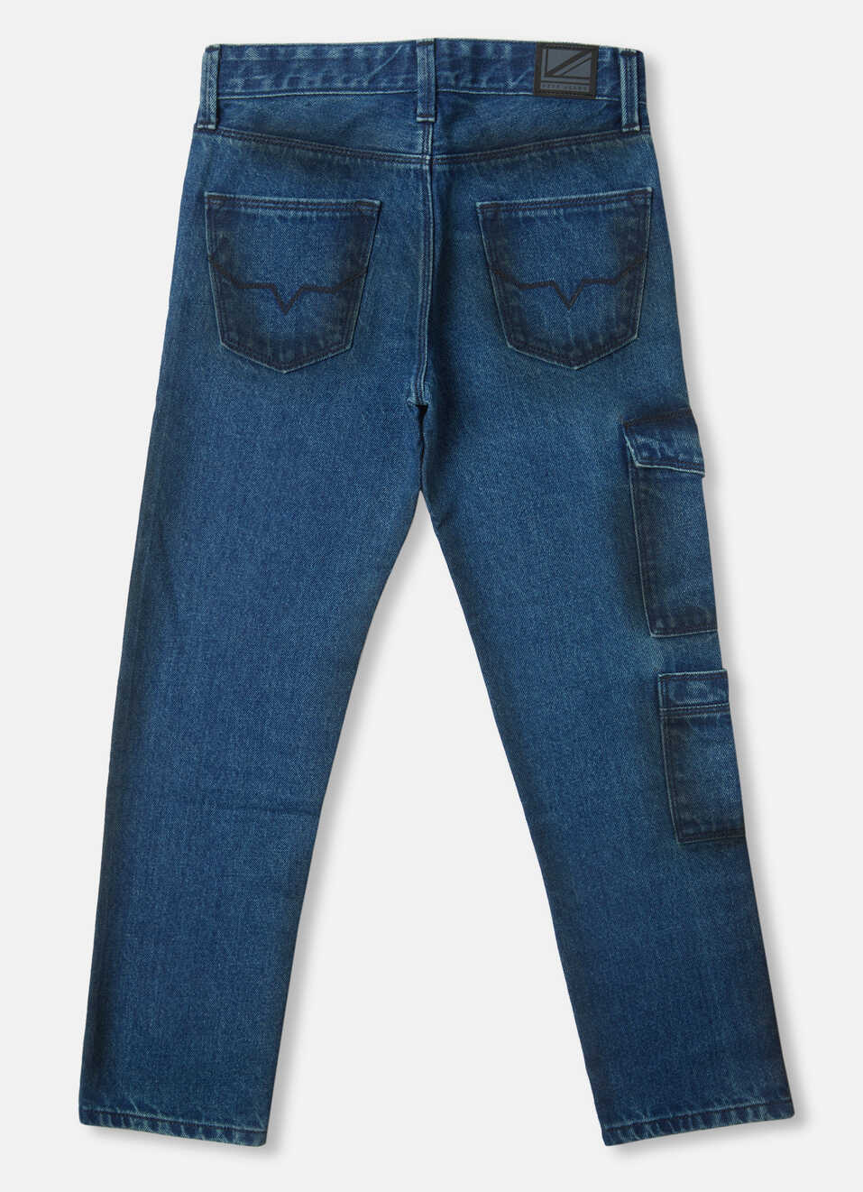 Boys Skater Dark Blue Mid Rise Wide Fit Jeans, , large image number 1