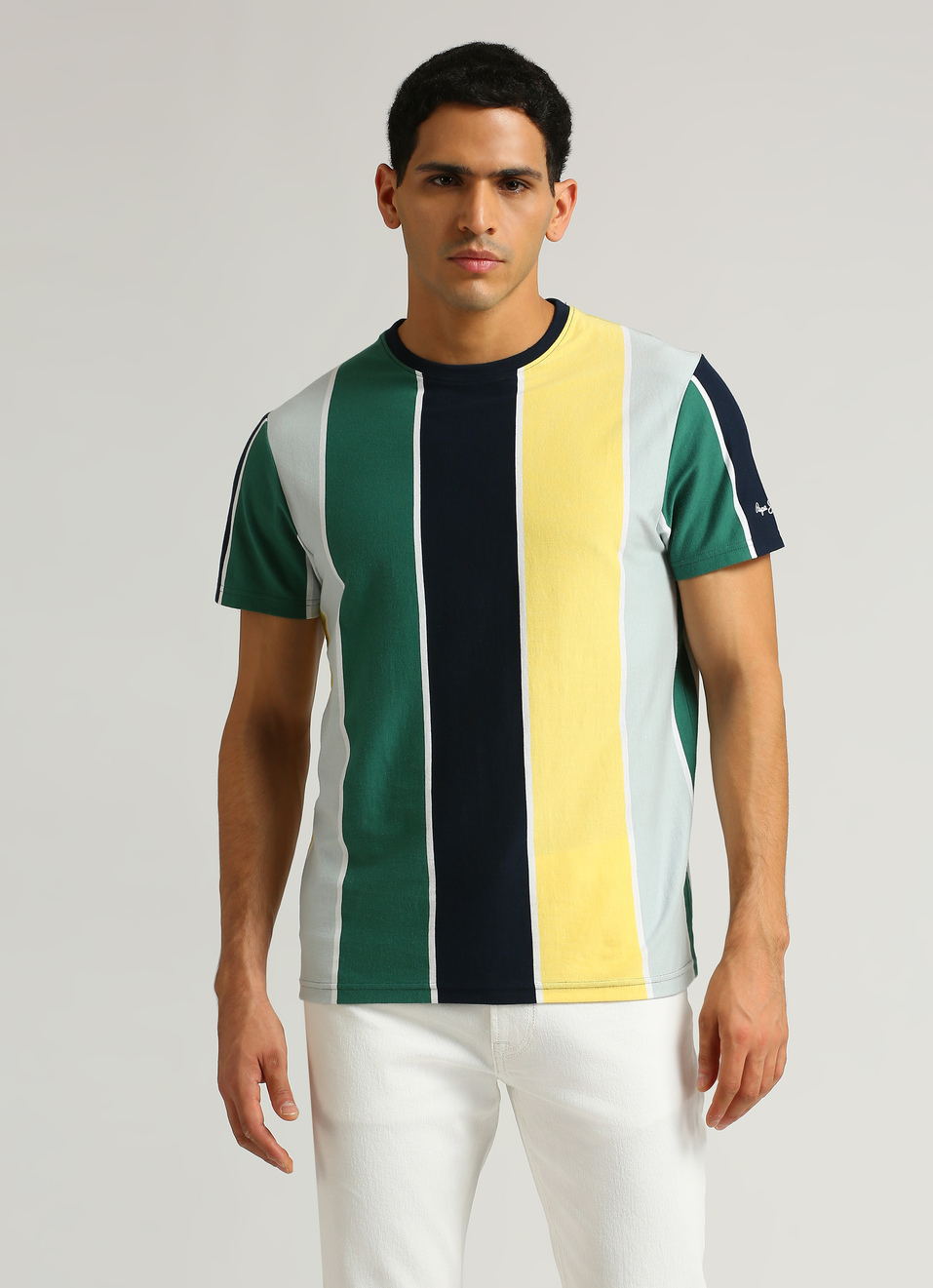 Navy Stripes Short Sleeve T-shirt, , large image number 1