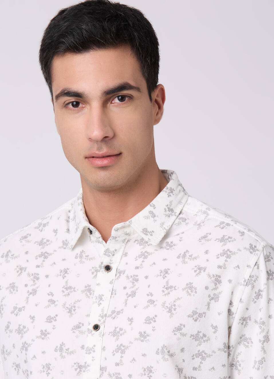 Men Off White Printed Shirt, , large image number 4