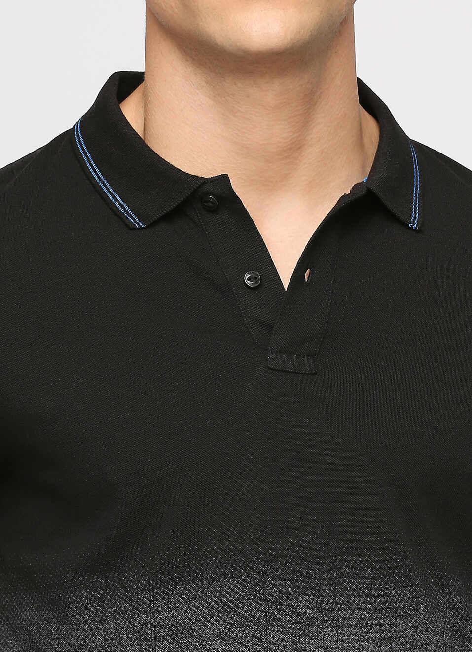 Ombre Black Short Sleeve T-shirt, , large image number 4