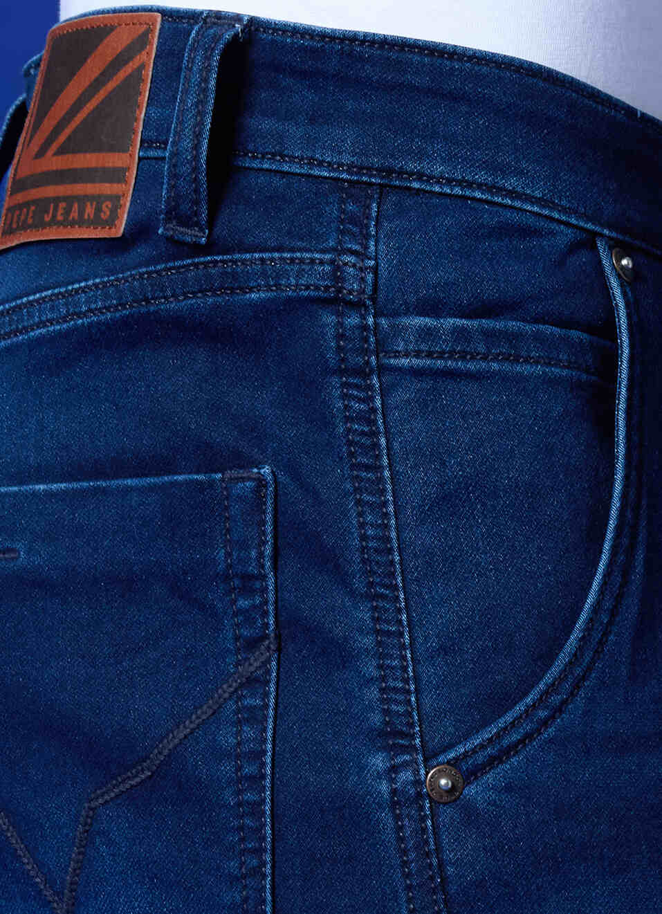 Blue Mid Rise Ankle Length Joggers, , large image number 4