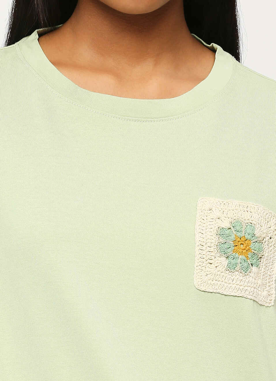 Green Oversized Short Sleeve T-shirt, , large image number 4
