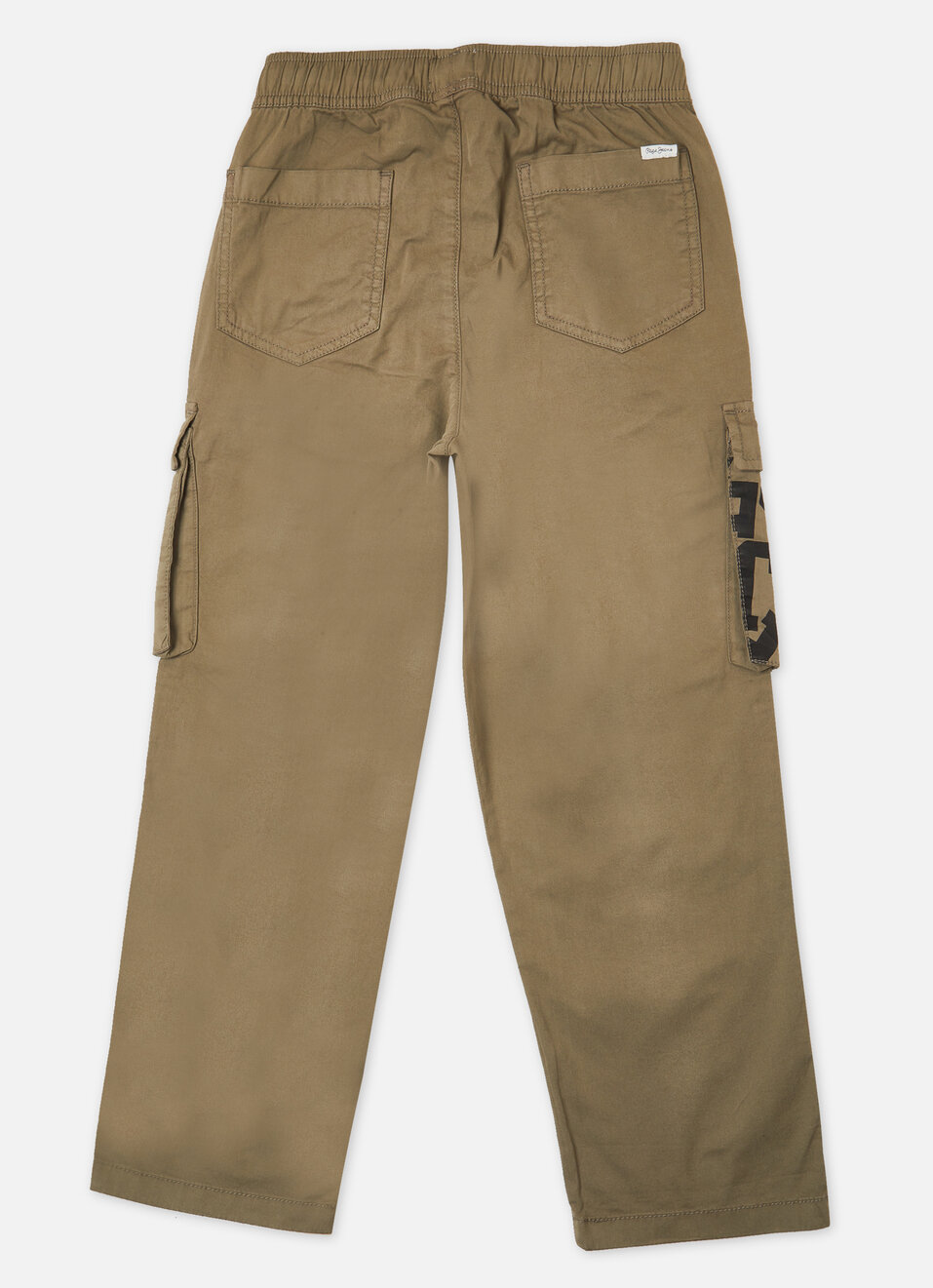 Boys Olive Elasticated Cargos, , large image number 1