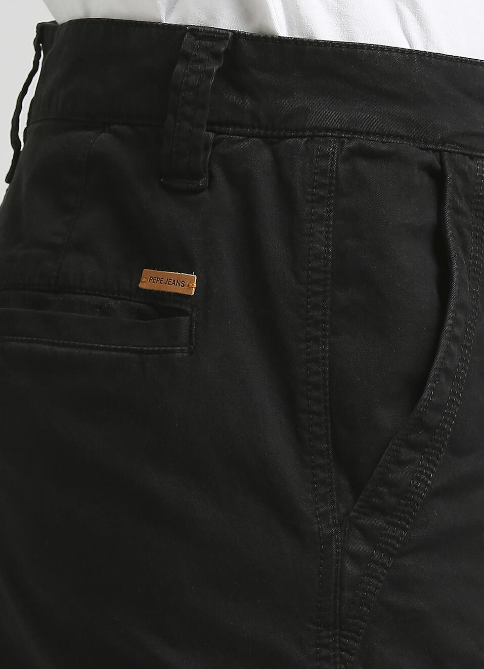 Black Overdyed Stretch Cargo Pants, , large image number 4