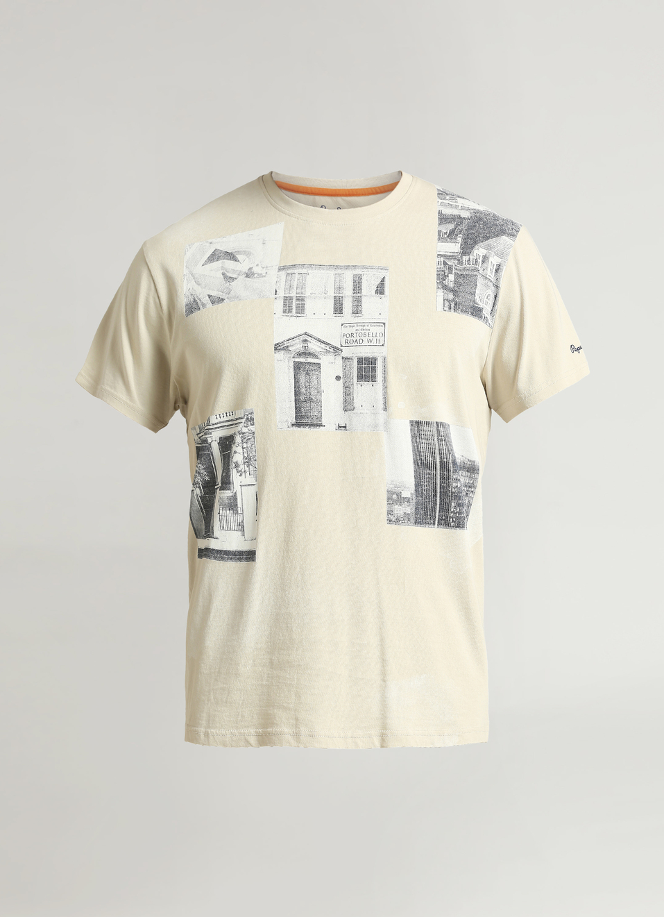 Yellow Photographic Print Short Sleeve T-shirt, , large image number 6