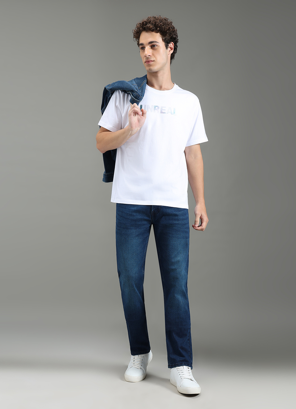 Men White Graphic Relaxed Fit T-shirt, , large image number 2