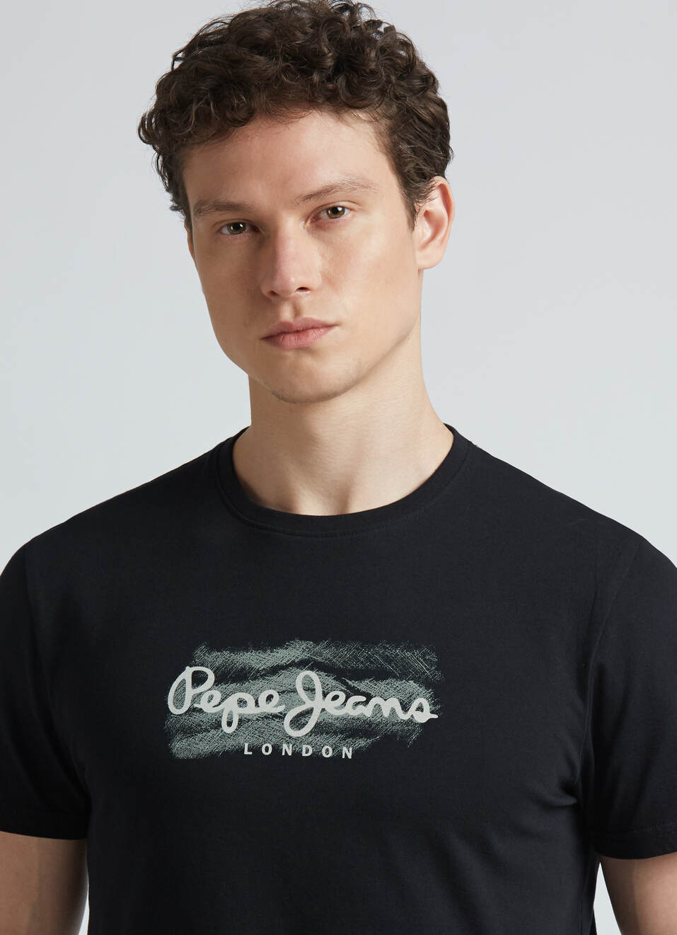Black Graphic Print Short Sleeve T-shirt, , large image number 4
