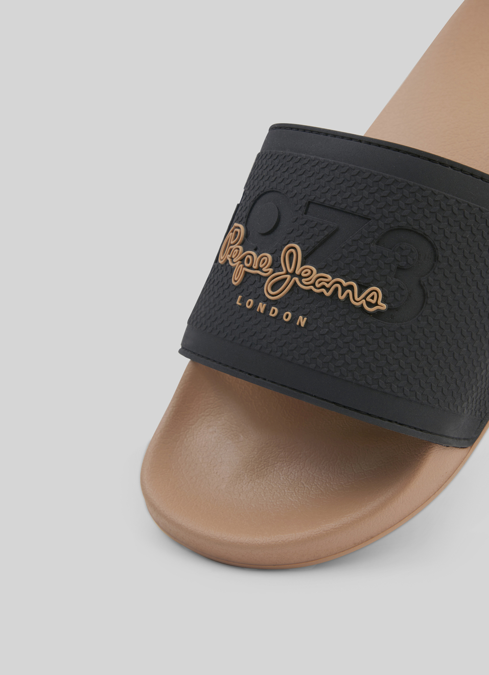 Brown Lightweight Beach Slides With Textured Logo Print, , large image number 3
