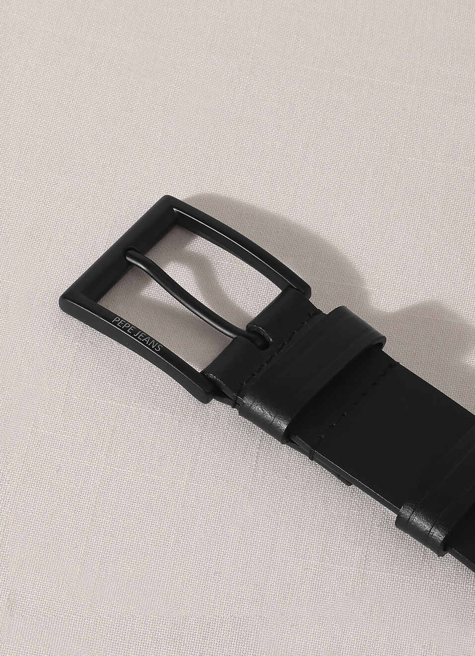 Black Classic Leather Belt, , large image number 1