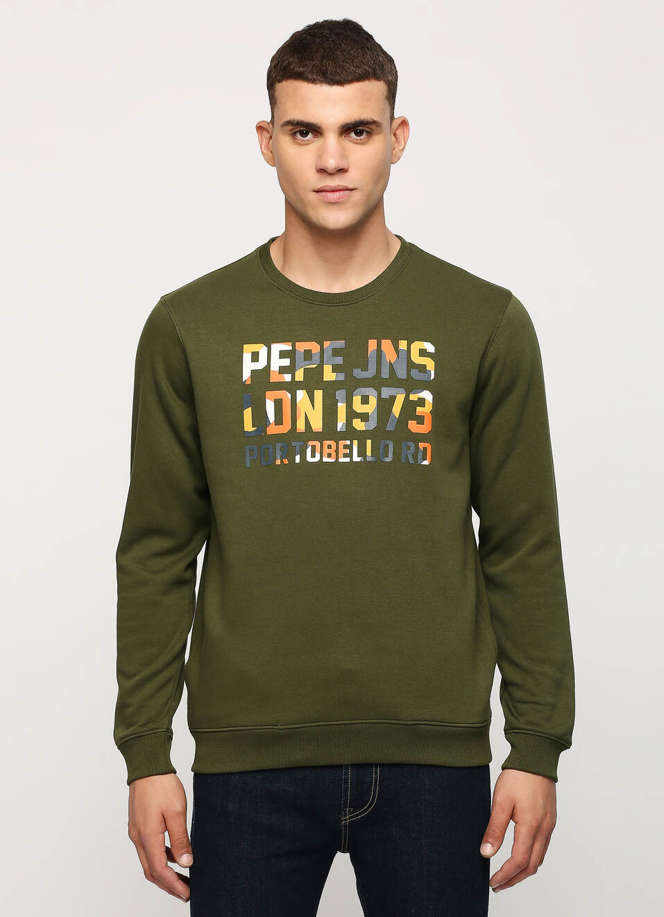 Green Graphic Printed Sweatshirt, , large image number 1