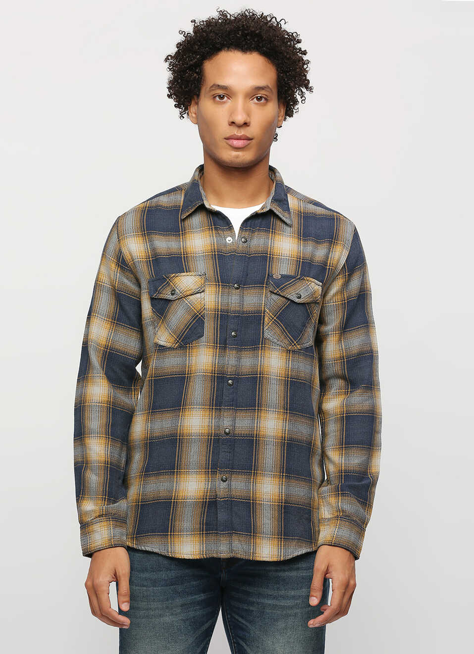 Brown Checks Long Sleeve Shirt, , large image number 1