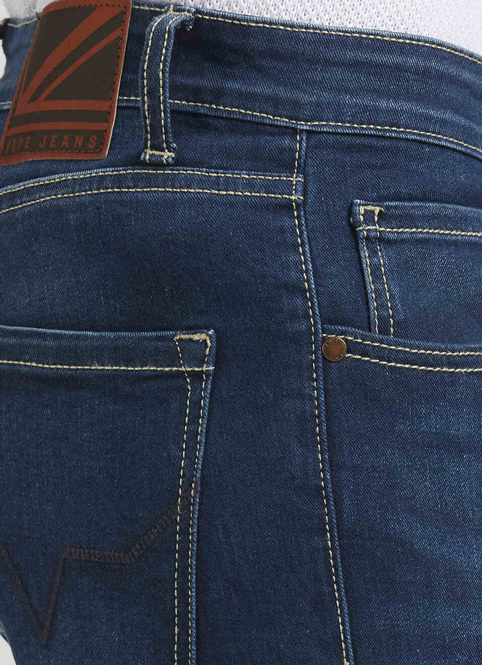 Danial Blue Low Rise Tapered Jeans, , large image number 4