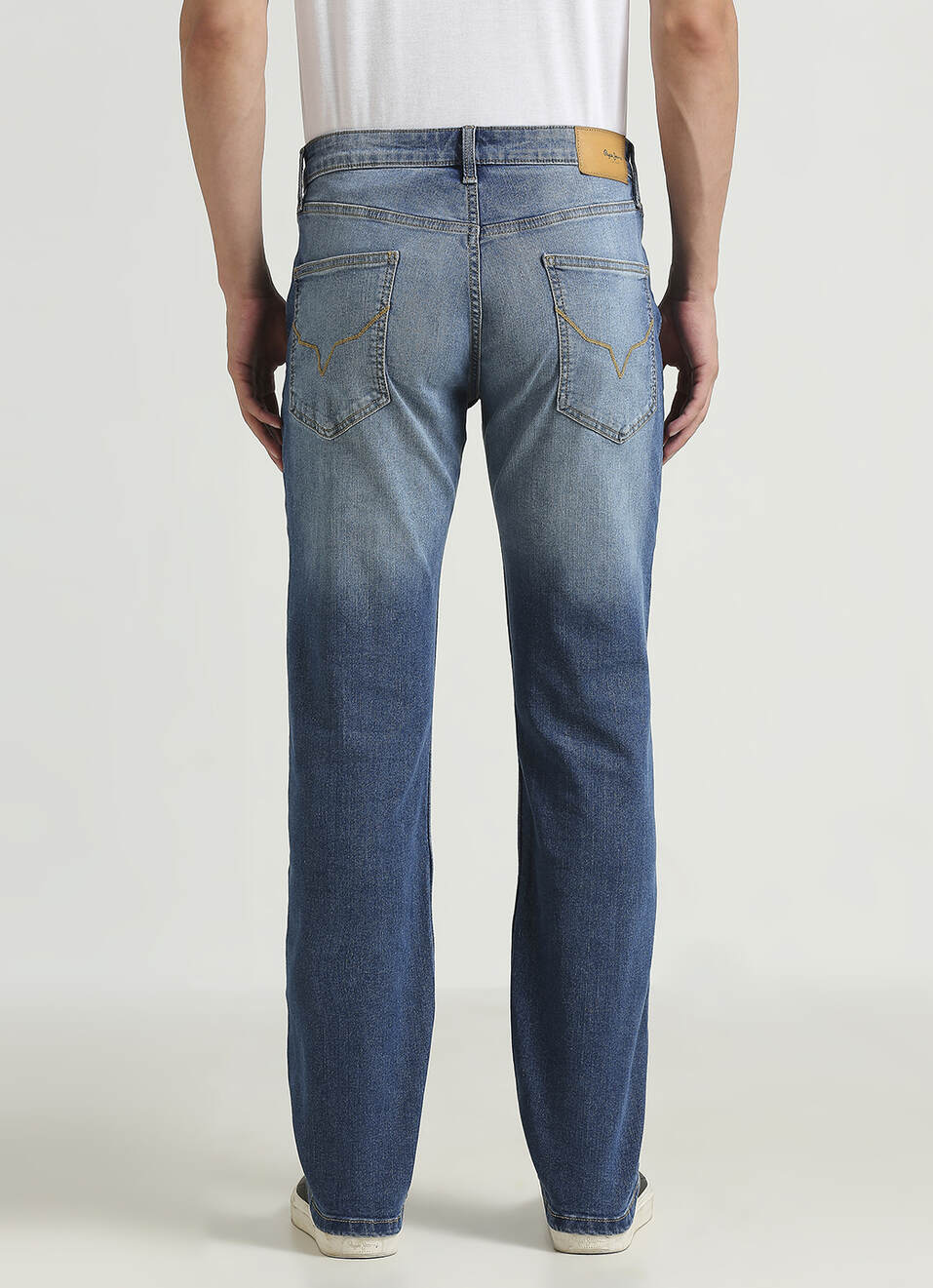 Holborne Light Blue Mid Rise Straight Fit Jeans, , large image number 3