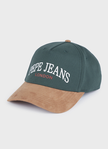 Men Green Baseball Cap With Embroidered Branding