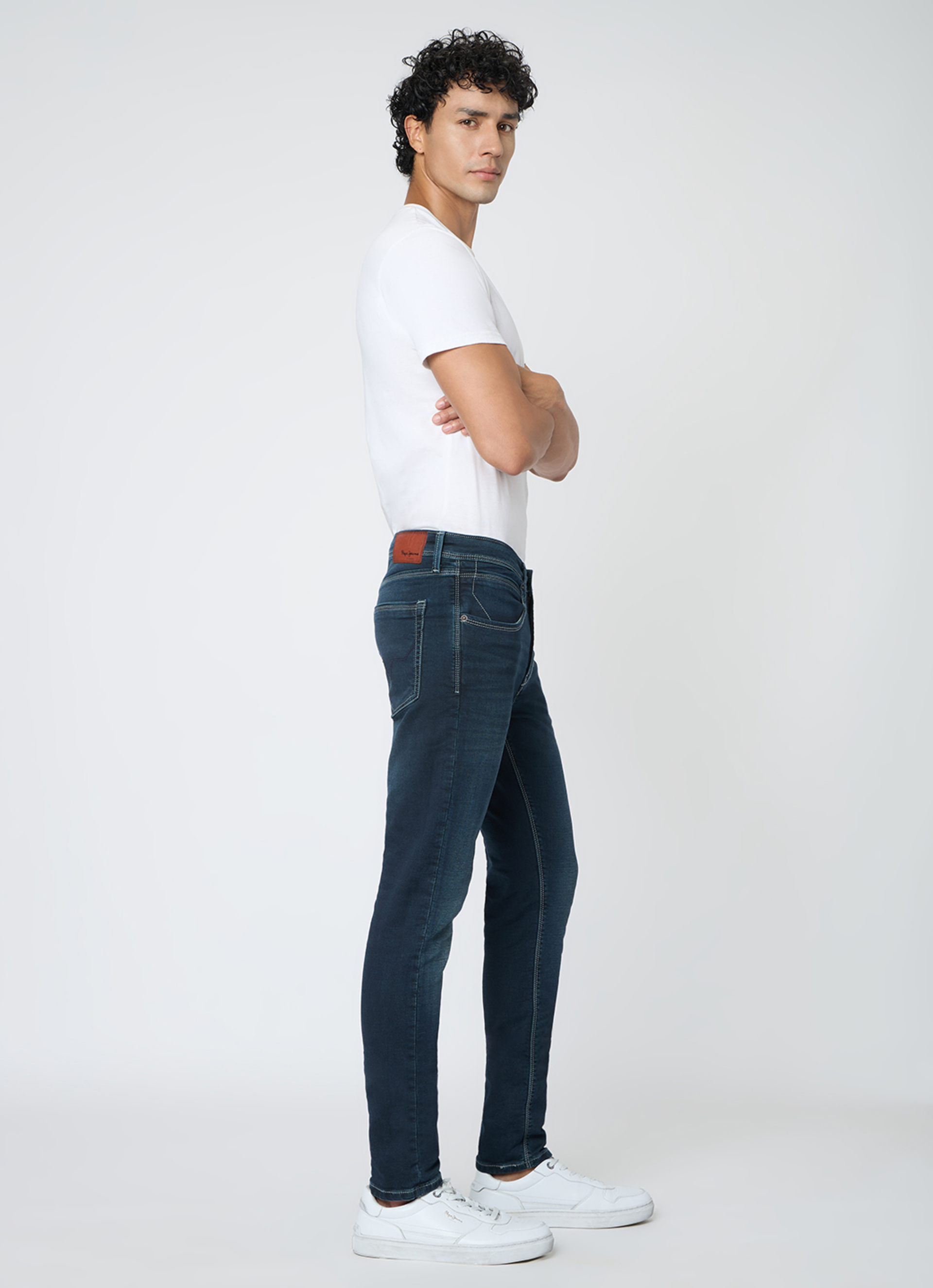 Men Blue Slim Fit Stretchable Jeans, , large image number 10