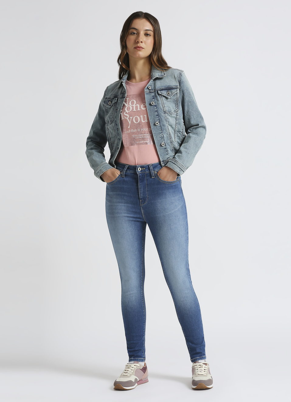 Dion Blue High Waist Powerflex Jeans, , large image number 5