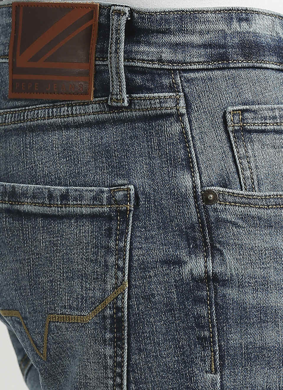 Vapour Blue Mid Rise Slim Fit Jeans, , large image number 4