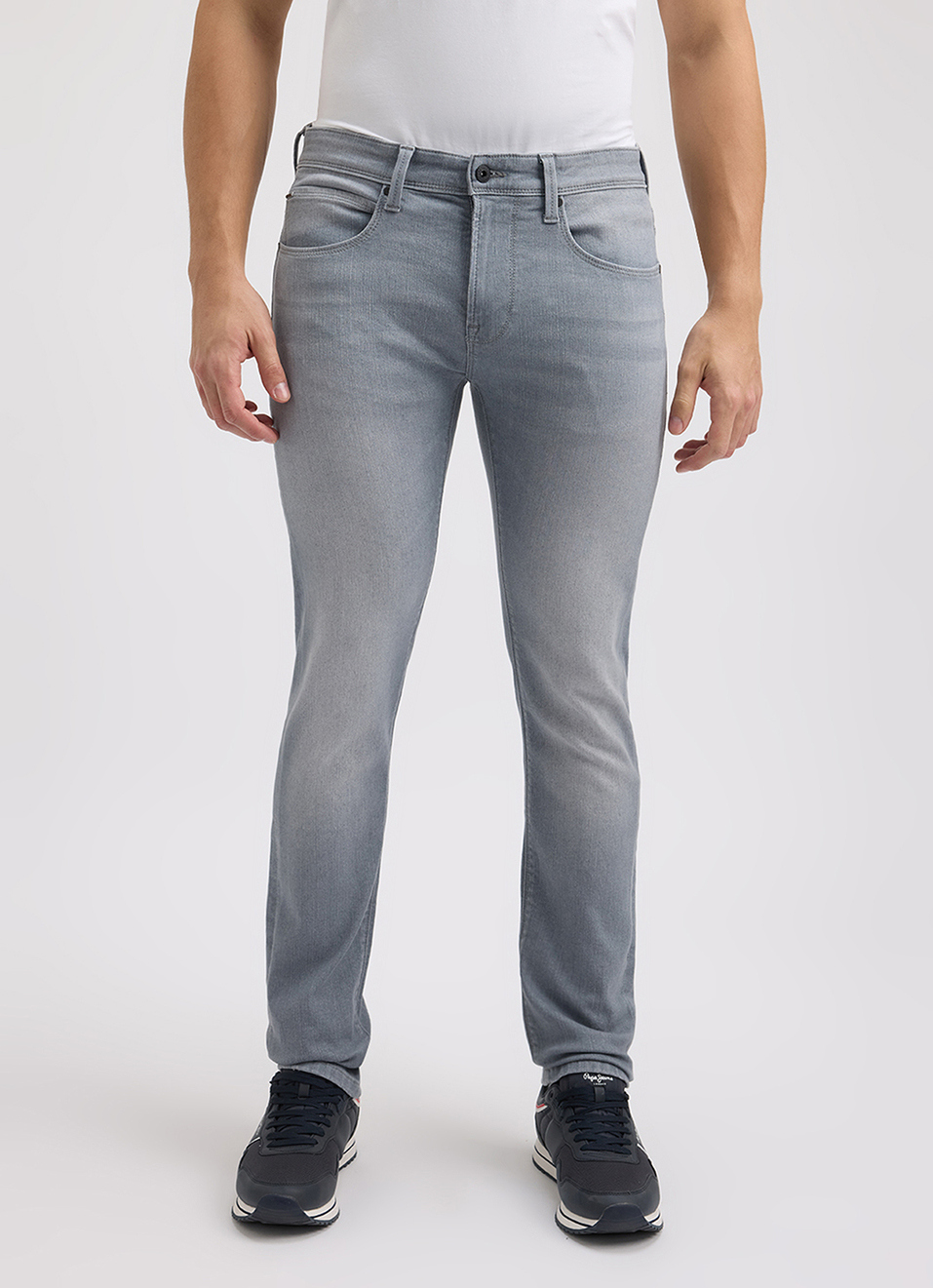 Men Grey Mid Rise Slim Powerflex Extra Stretchable Jeans, , large image number 2