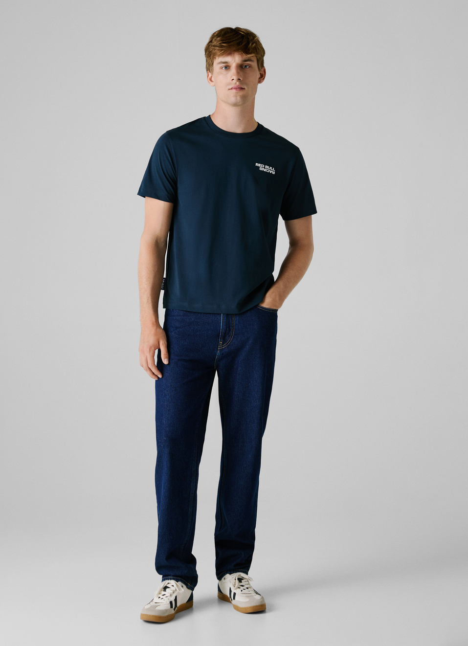 Red Bull Racing X Pepe Jeans Blue Regular Fit Logo Print T-shirt, , large image number 7