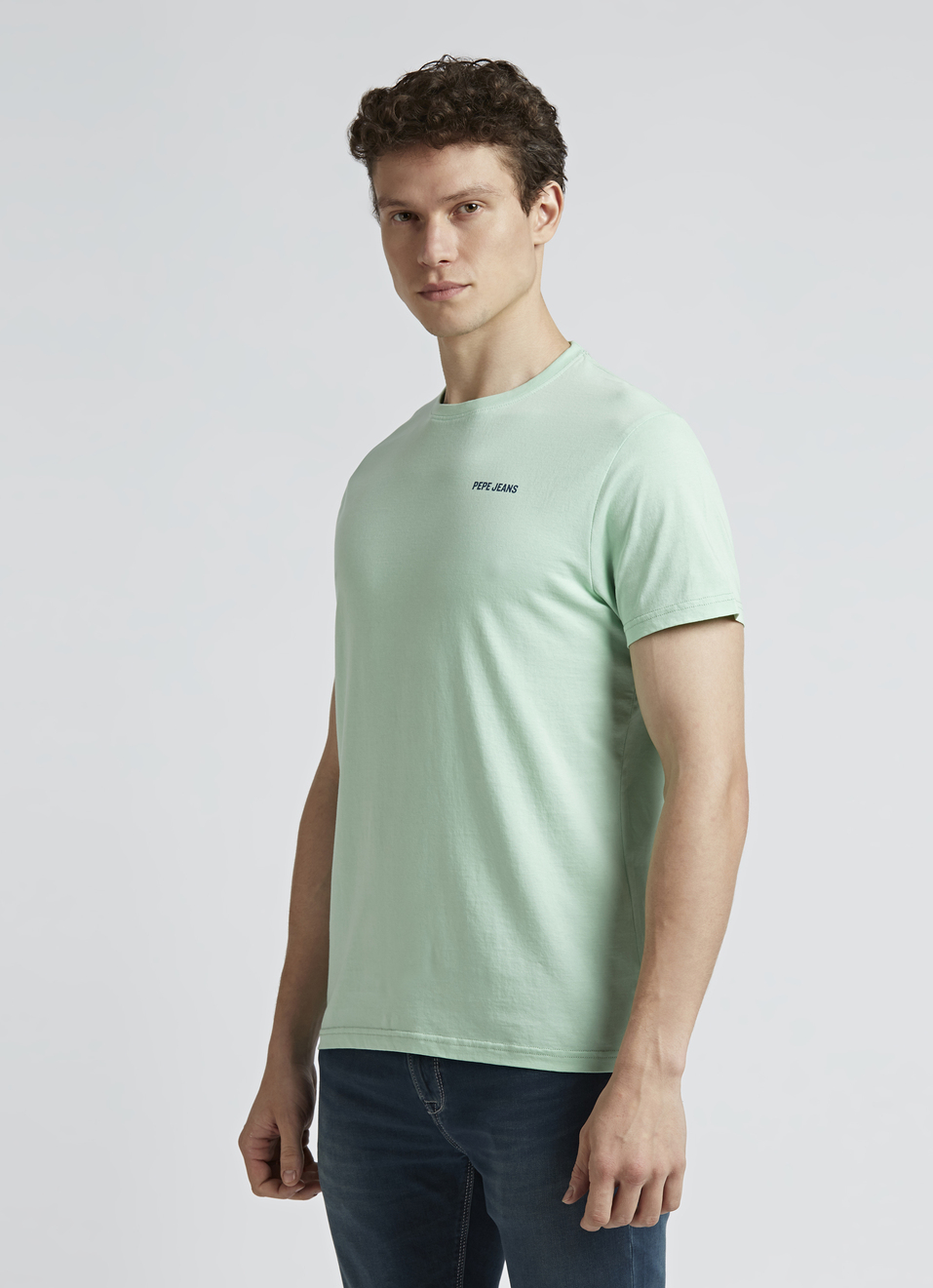Light Green Back Print Short Sleeve T-shirt, , large image number 3