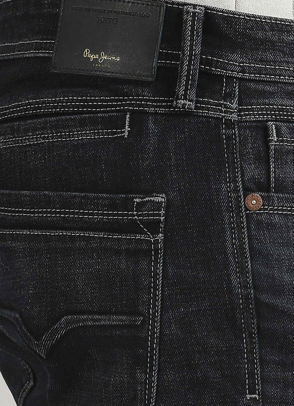 Vapour Dark Blue Mid Rise Slim Fit Jeans, , large image number 4