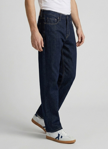 Men Blue Baggy Fit Mid Rise Jeans