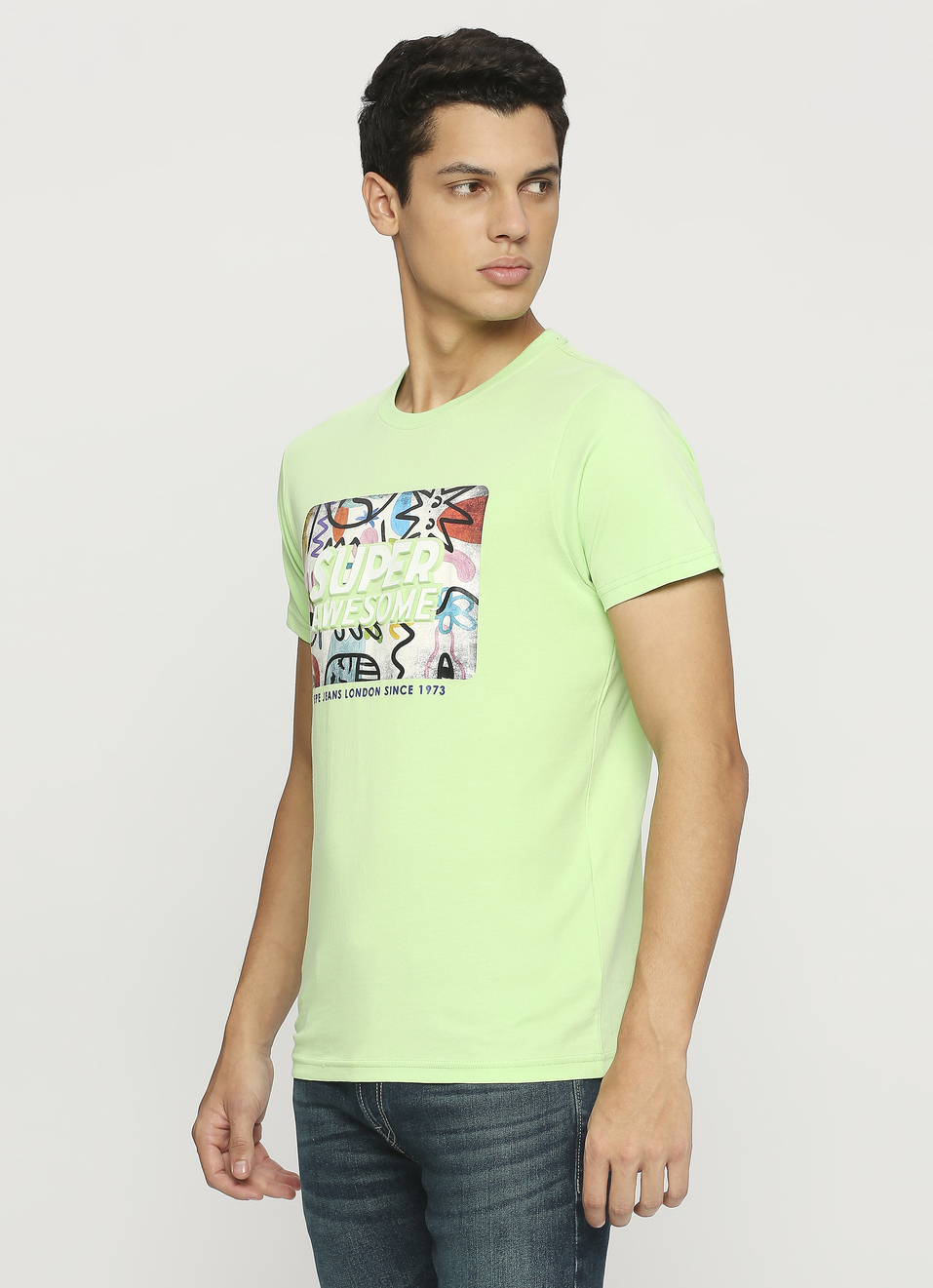 Green Doodle Graphics Tee, , large image number 3