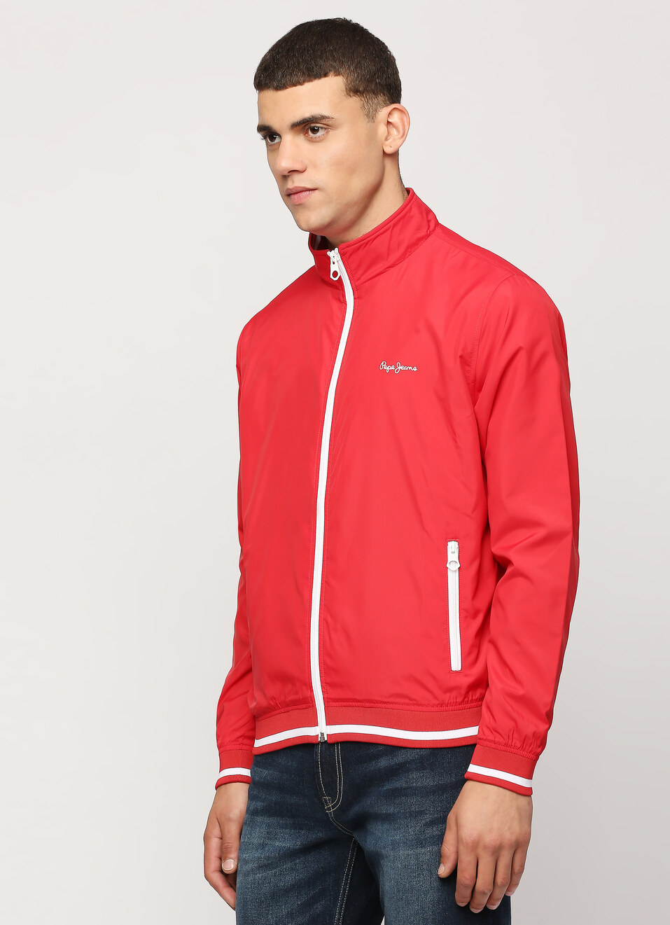 RED LIGHTWEIGHT FULL SLEEVE JACKET, , large image number 3