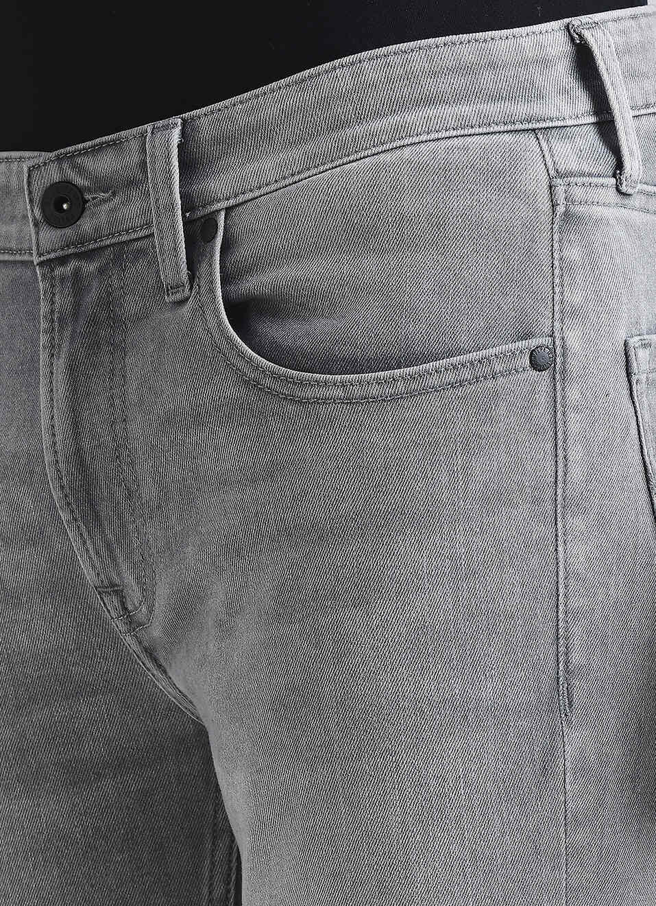 Danial Grey Low Waist Tapered Jeans, , large image number 4