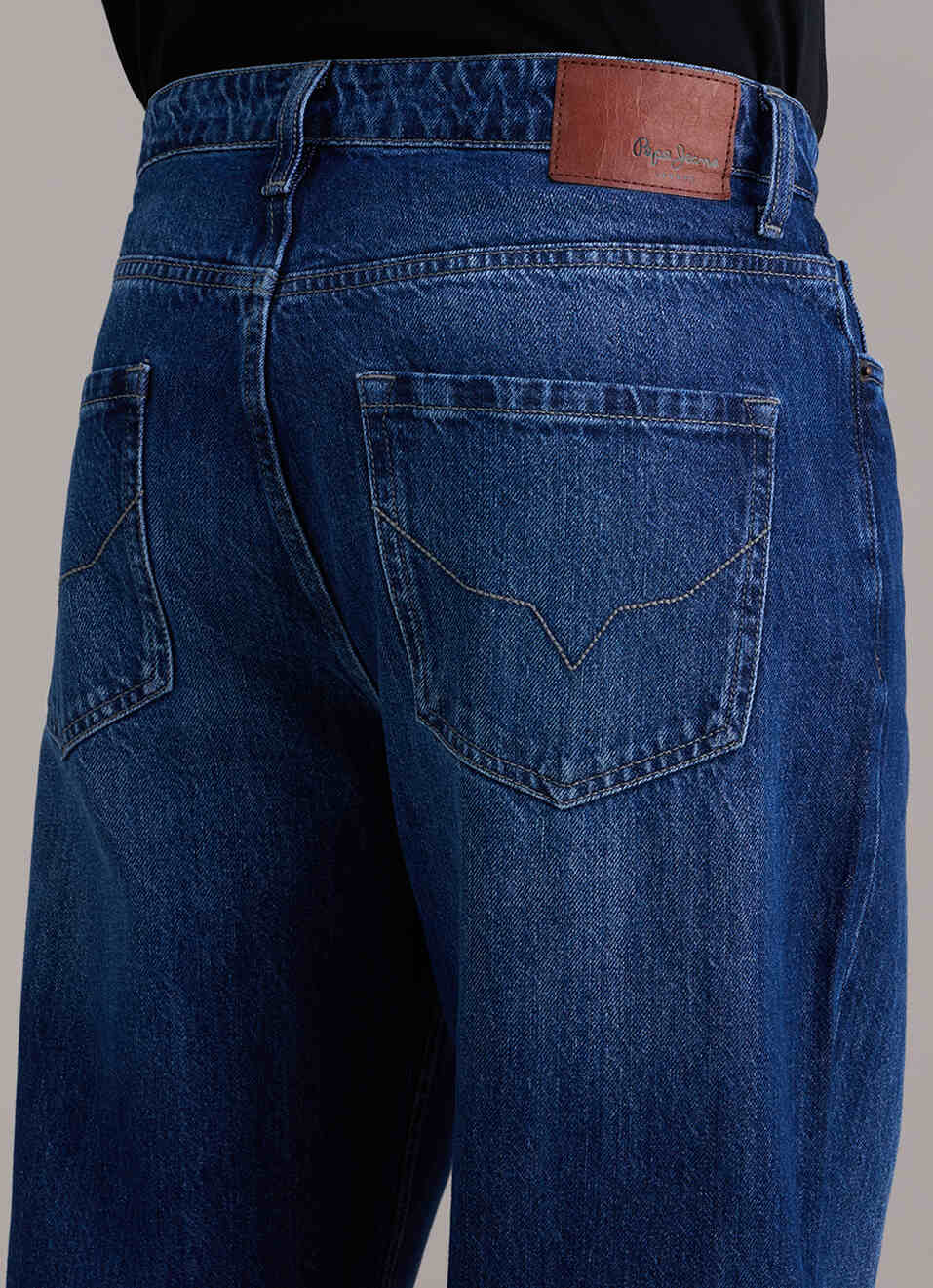 Men Blue Baggy Fit Mid Rise Jeans, , large image number 5