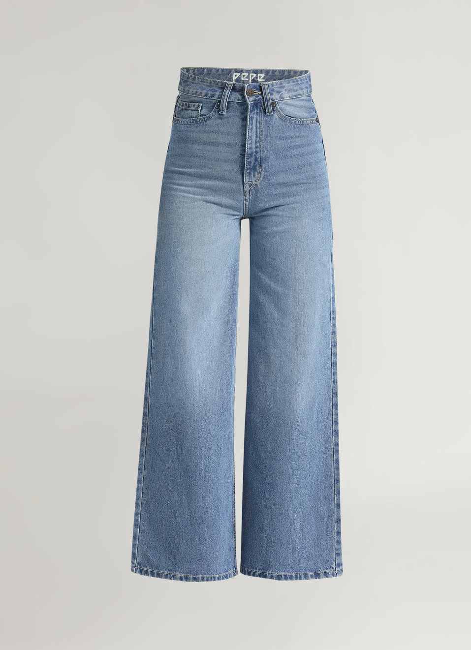 Hailey Blue High Waist Wide Leg Jeans, , large image number 6