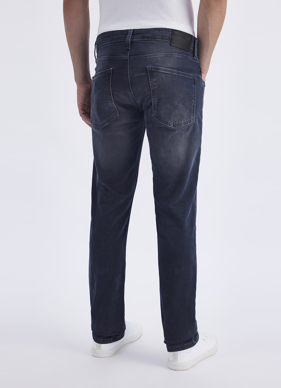 Men Grey Mid Rise Slim Structured Jeans, , large image number 3