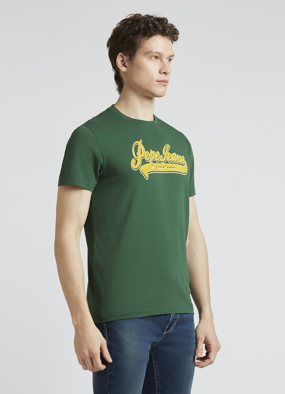Green Graphic Print Short Sleeve T-shirt, , large image number 3