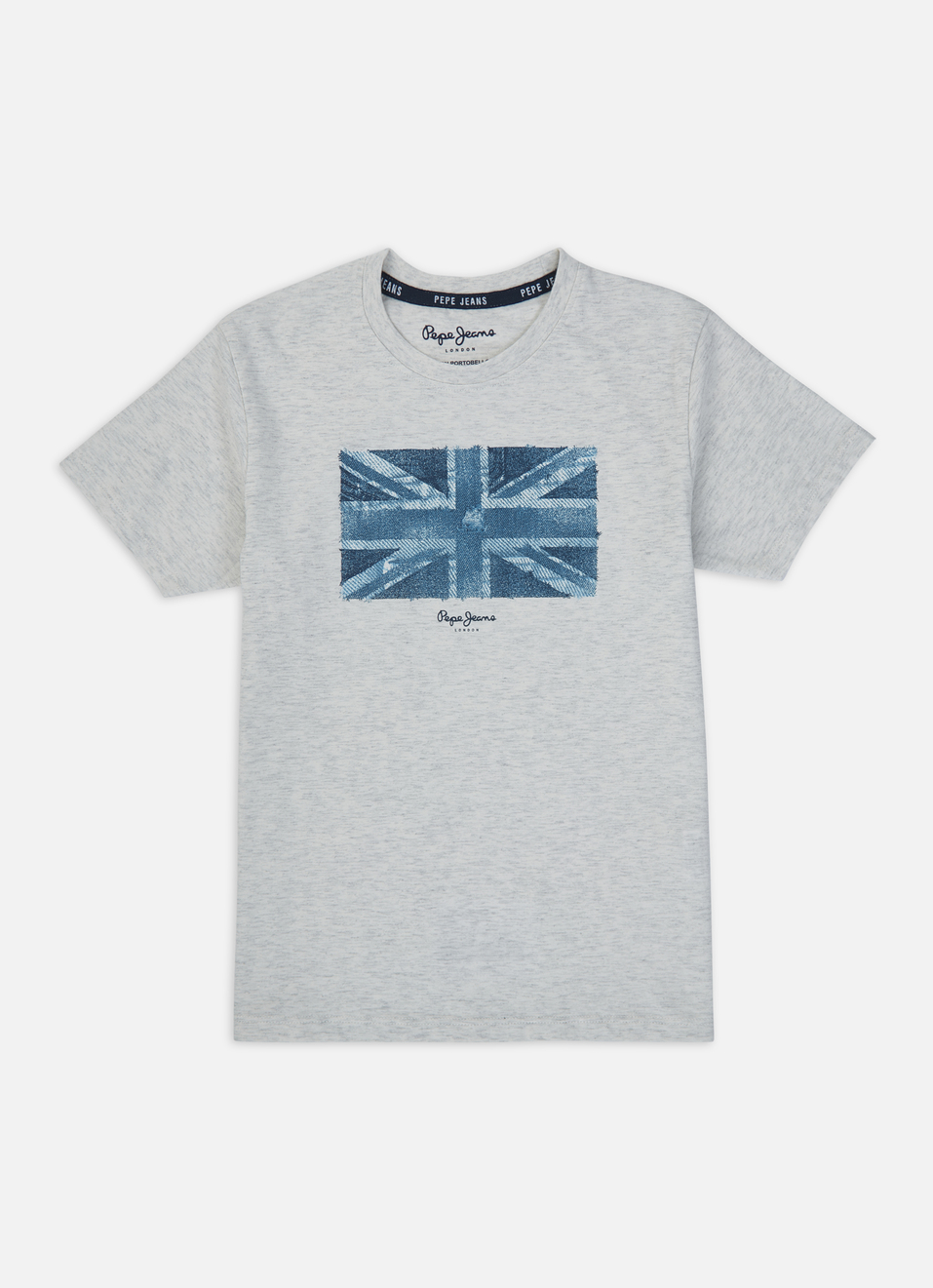 Boys White Union Jack Print Short Sleeve T-shirt, , large image number 0