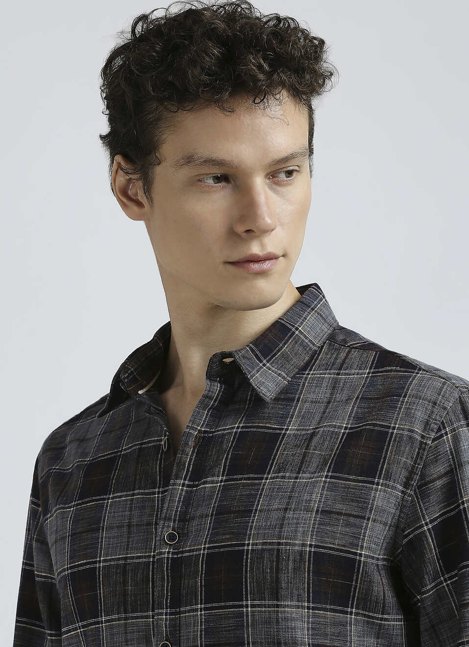 Grey Checks Full Sleeve Shirt, , large image number 4