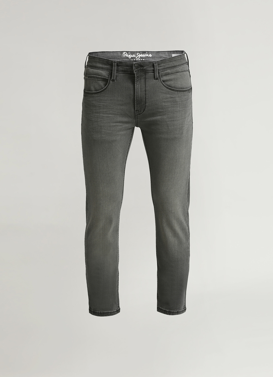 Vapour Grey Mid Rise Slim Fit Powerflex Jeans, , large image number 5