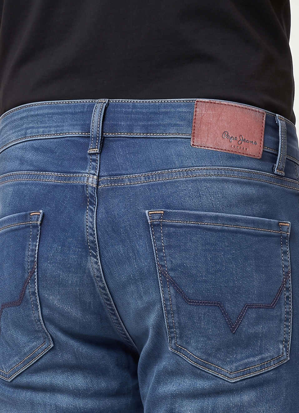 Men Blue Tapered Fit Low Rise Stretchable Jeans, , large image number 5