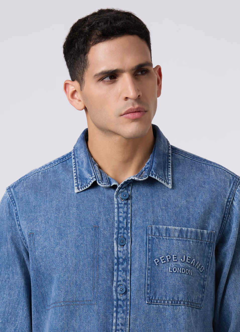 Men Blue Regular Fit Full Sleeve Denim Shirt, , large image number 4