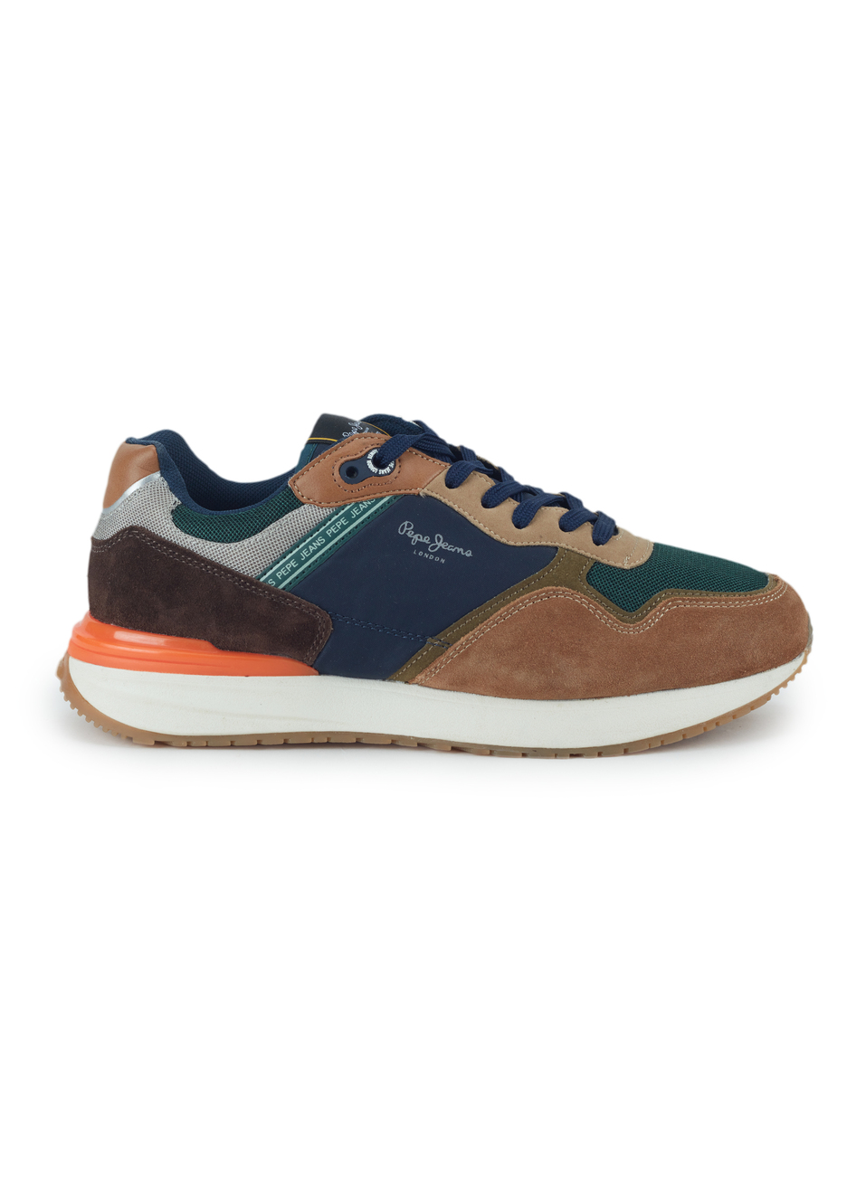 Men Khaki Green Color Block Sneakers, , large image number 5