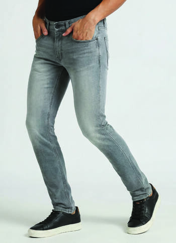 Vapour Grey Mid Rise Slim Fit Jeans