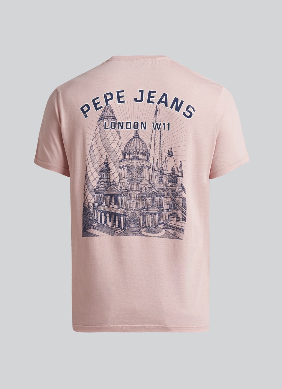 Pink Back Print Short Sleeve T-shirt, , large image number 7