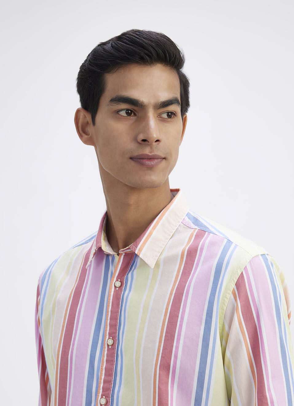 Men Red Stripe Full Sleeve Shirt, , large image number 3