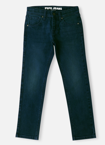 Boys Dark Blue Mid Rise Slim Fit Jeans