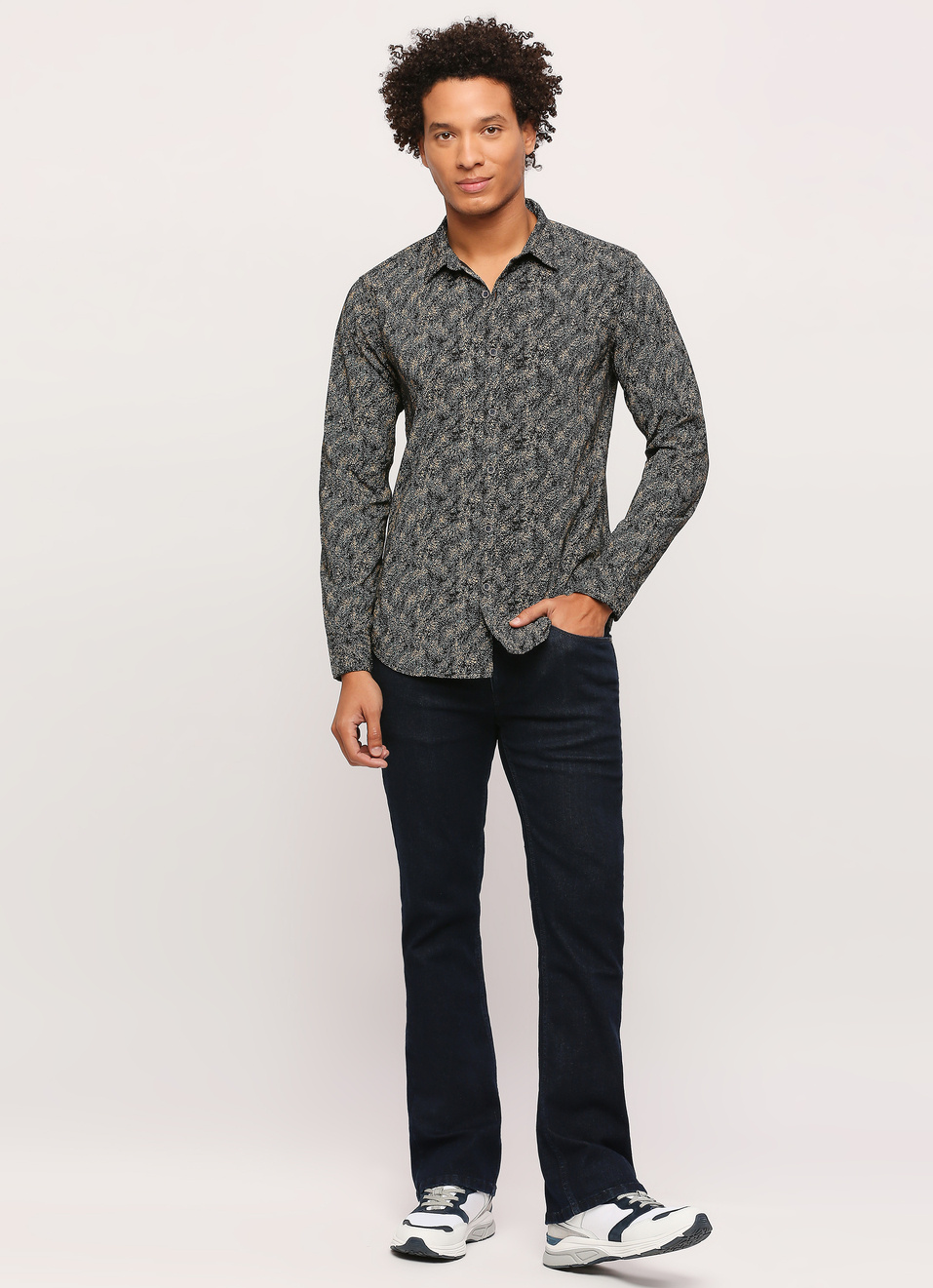 Blue All Over Printed Full Sleeve Shirt, , large image number 5