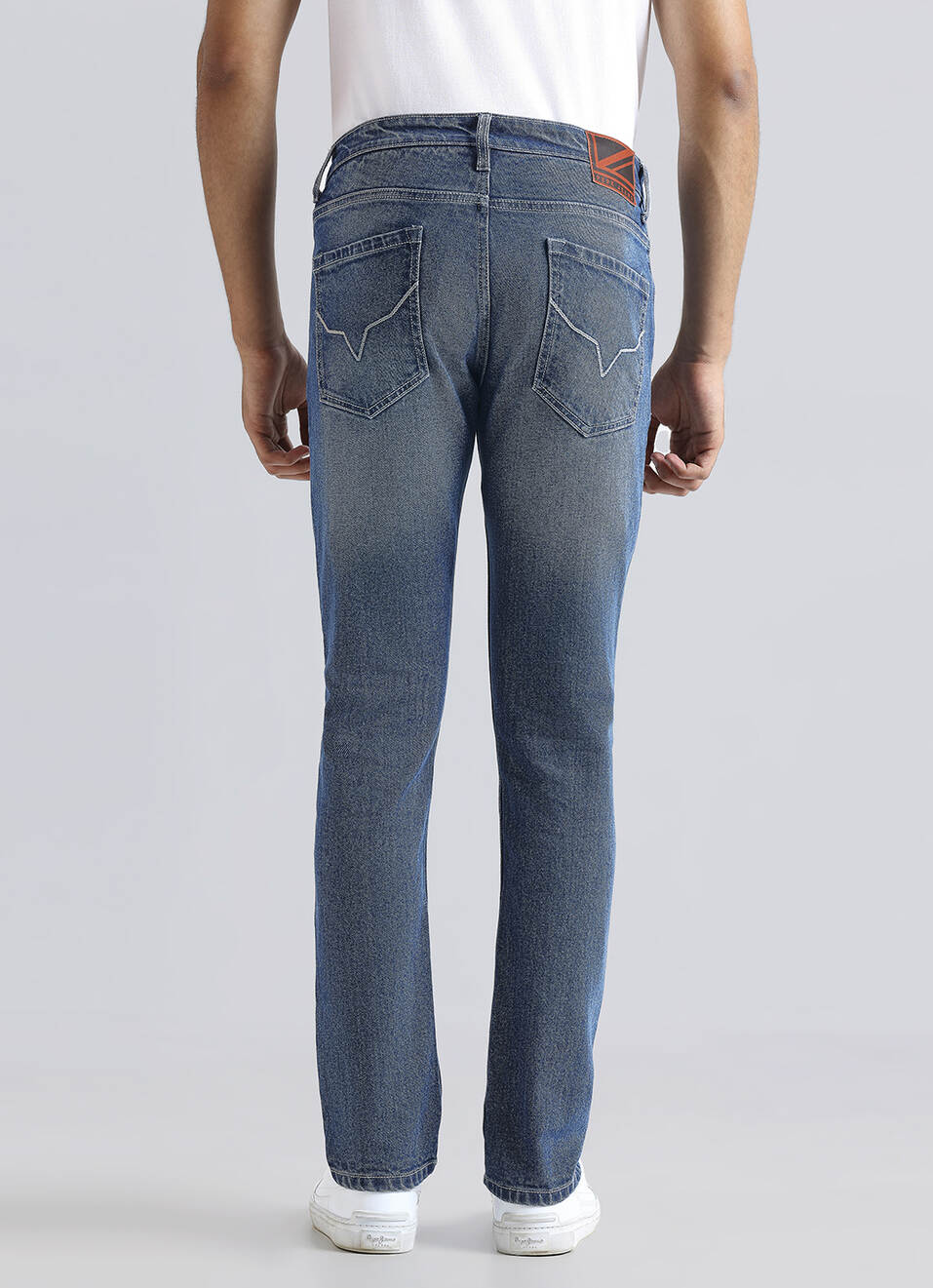 Vapour Blue Mid Waist Slim Jeans, , large image number 3