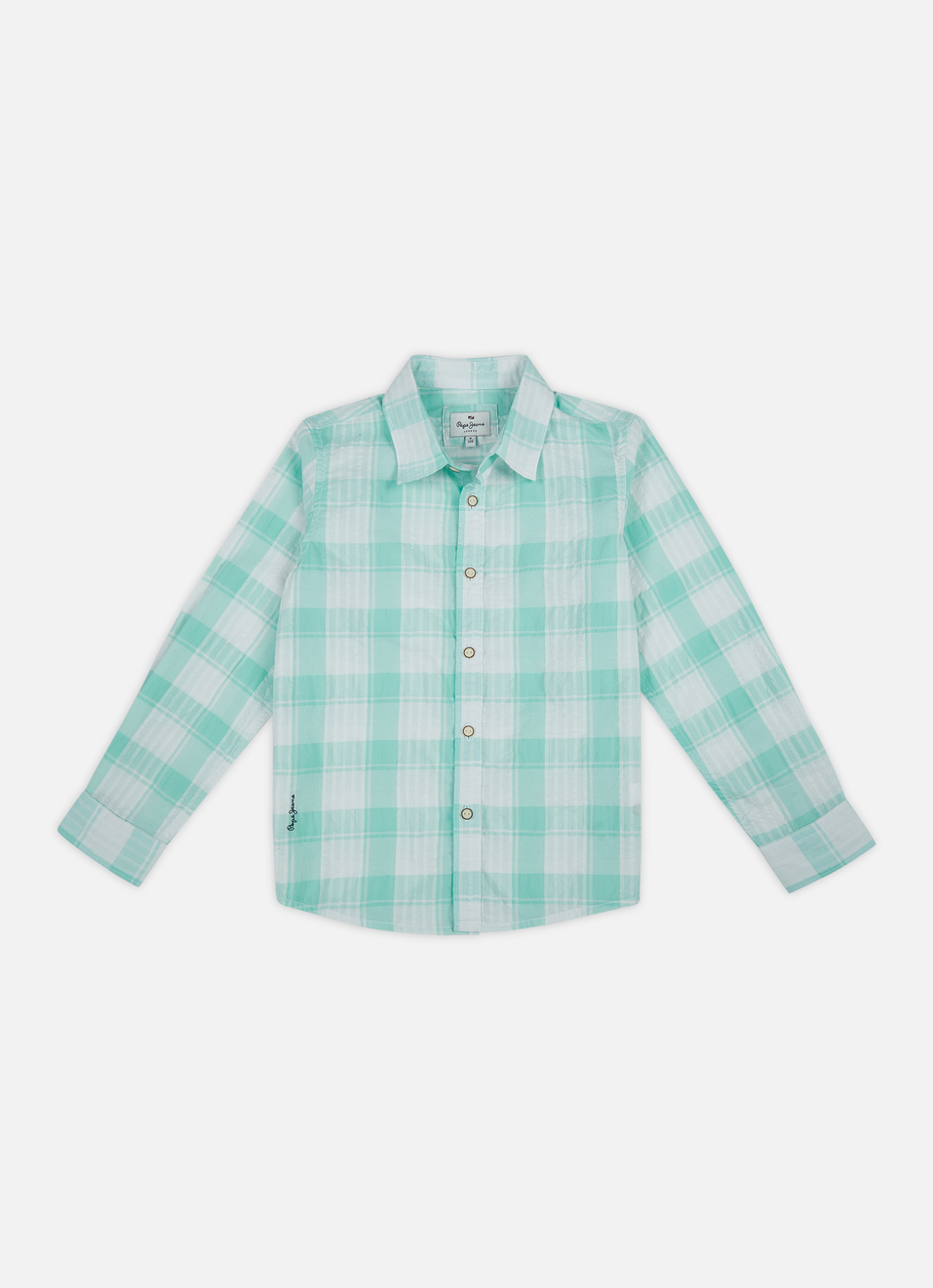 Boys Blue Check Full Sleeve Shirt, , large image number 0