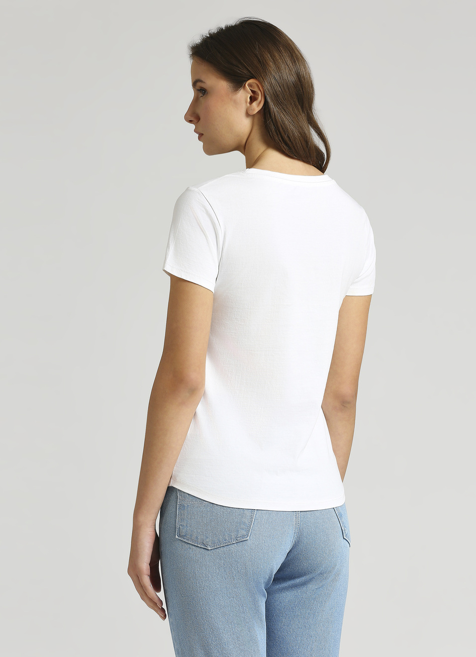 White Foil Print Short Sleeve Tee, , large image number 2