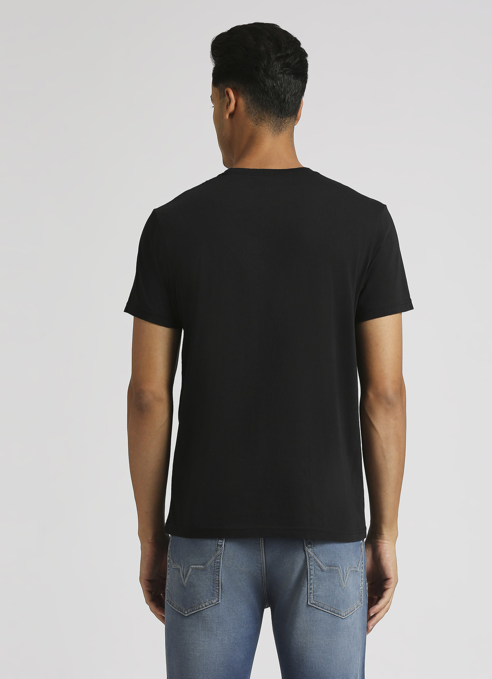 Black Brand Print Short Sleeve T-shirt, , large image number 2