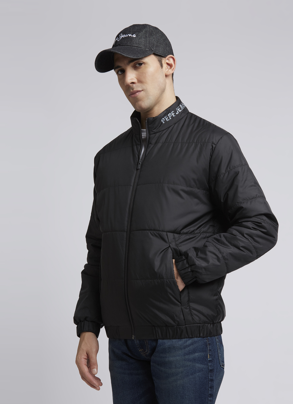 Yellow Full Sleeve Puffer Jacket, , large image number 0