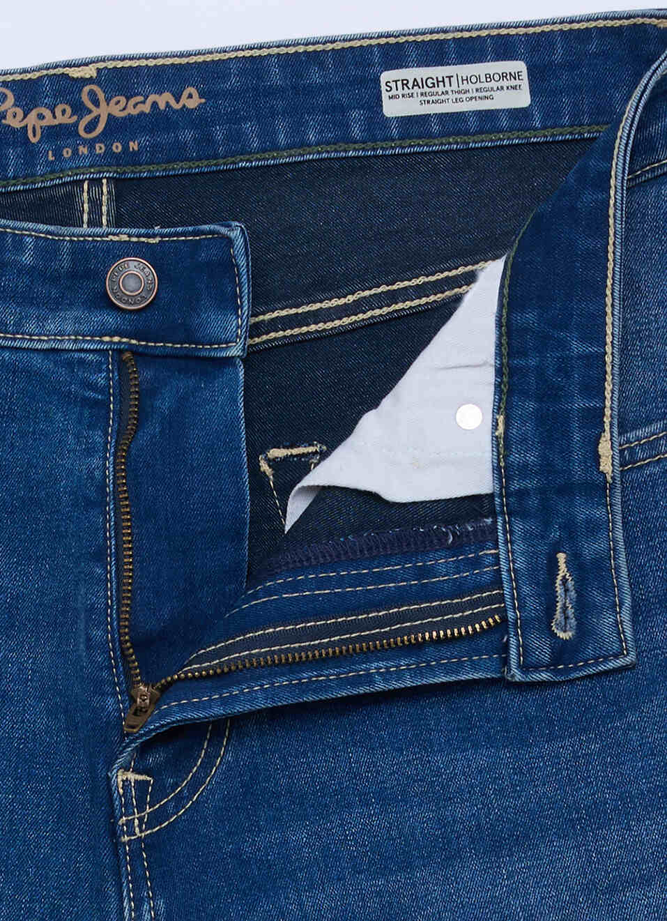 Men Blue Straight Fit Mid Rise Stretchable Jeans, , large image number 6